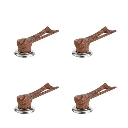 Wooden Pot Lid Handle with Stainless Steel Base