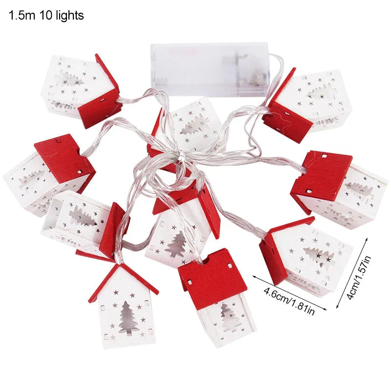 LED Christmas Wooden Houses With Festive Lighting – Holiday Decorations For Your Home