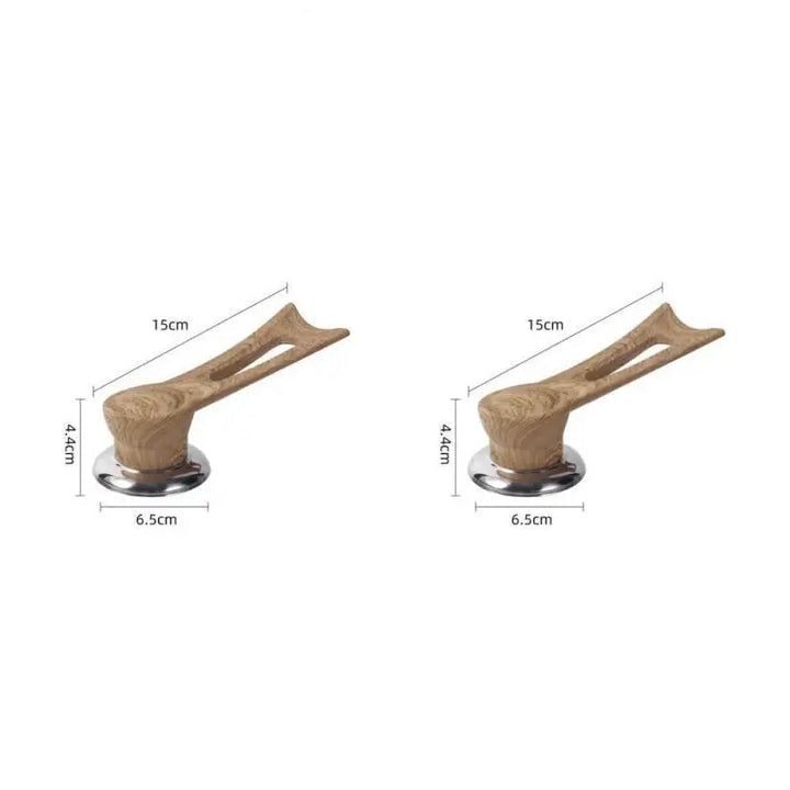 Wooden Pot Lid Handle with Stainless Steel Base