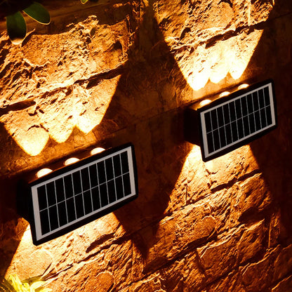 Modern Solar LED Wall Light with Up & Down Lighting Effect – Outdoor Garden and Patio Lighting