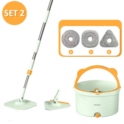 Self-Cleaning Mop with 360° Rotation and Bucket – Effortless Floor Cleaning Solution