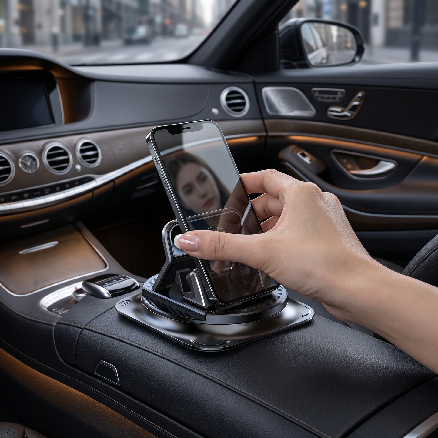 Car Phone Holder – Non-Slip Smartphone Mount for Dashboard & Center Console