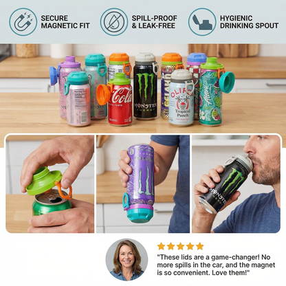 Magnetic Can Lids – Reusable Spill-Proof Covers for All Cans