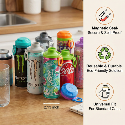 Magnetic Can Lids – Reusable Spill-Proof Covers for All Cans