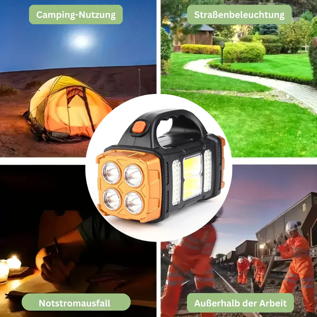 3-in-1 Emergency Flashlight with USB Charging and Convenient Carrying Handle
