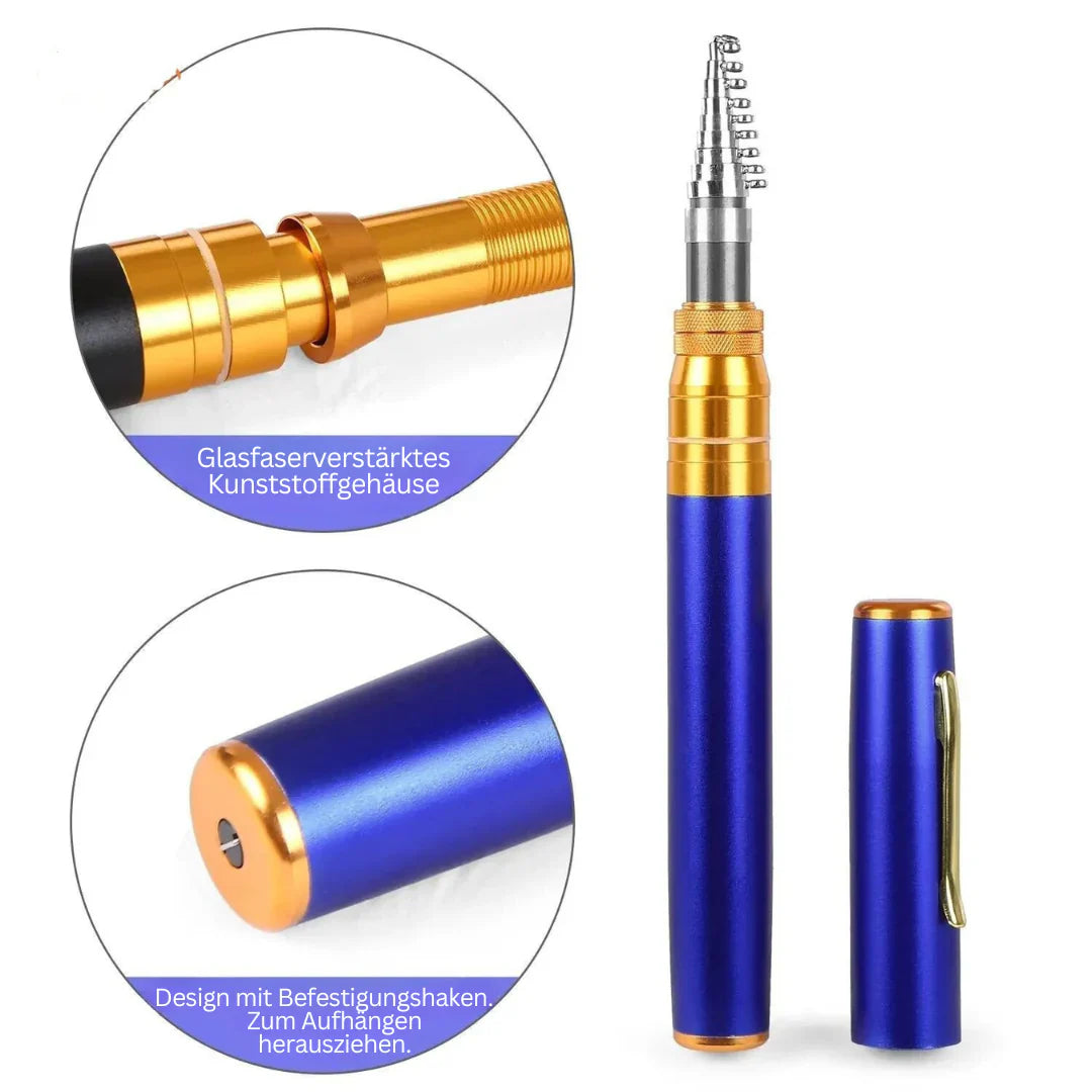 Portable Compact Fishing Set with Telescopic Rod - Travel-Friendly Fishing Gear