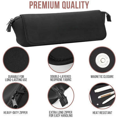 Travel-Friendly 2-in-1 Hair Tool Storage Bag & Heat-Resistant Mat