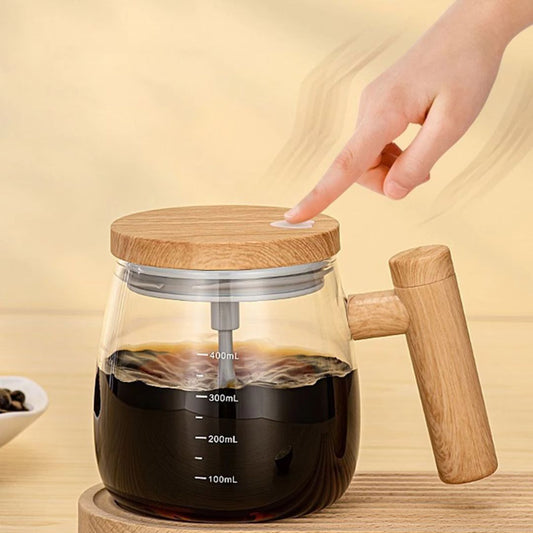 Dual-Purpose Wooden Mixing Cup
