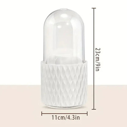 Elegant Makeup Brush Organizer with Protective Dome Cover