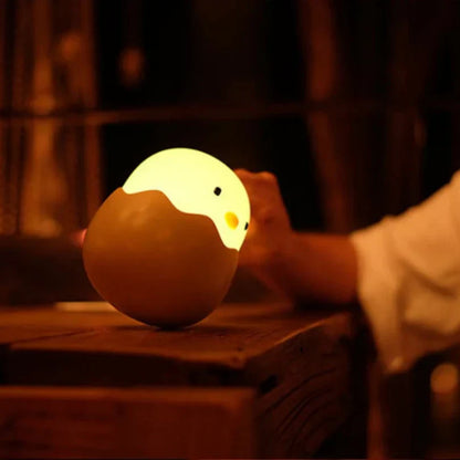 Cute Kuiken Night Lamp for Children – LED Egg Design for Kids' Room