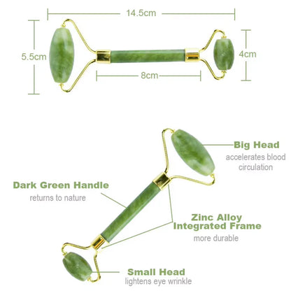Radiant Skin Gua Sha & Jade Roller Set | For Glowing Skin and Relaxation