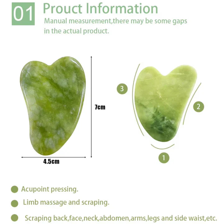 Radiant Skin Gua Sha & Jade Roller Set | For Glowing Skin and Relaxation