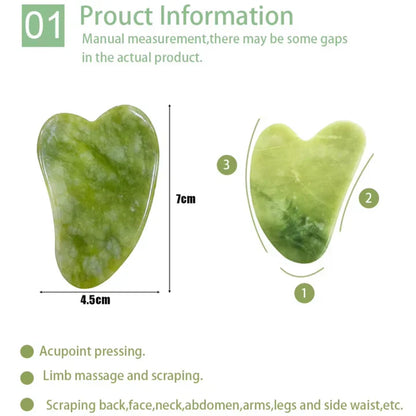 Radiant Skin Gua Sha & Jade Roller Set | For Glowing Skin and Relaxation
