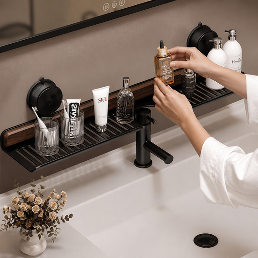 Modern Sink Shelf with Suction Cup – Drill-Free Storage Rack for a Beautiful Home