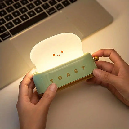 Cozy Glow - Kawaii Toast LED Night Light For Bedroom Ambience
