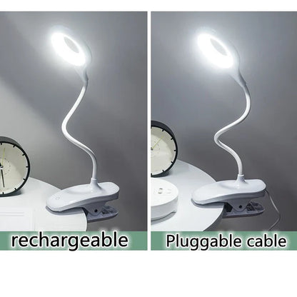 Rechargeable LED Desk Lamp with Clip – Adjustable Study and Home Office Lighting
