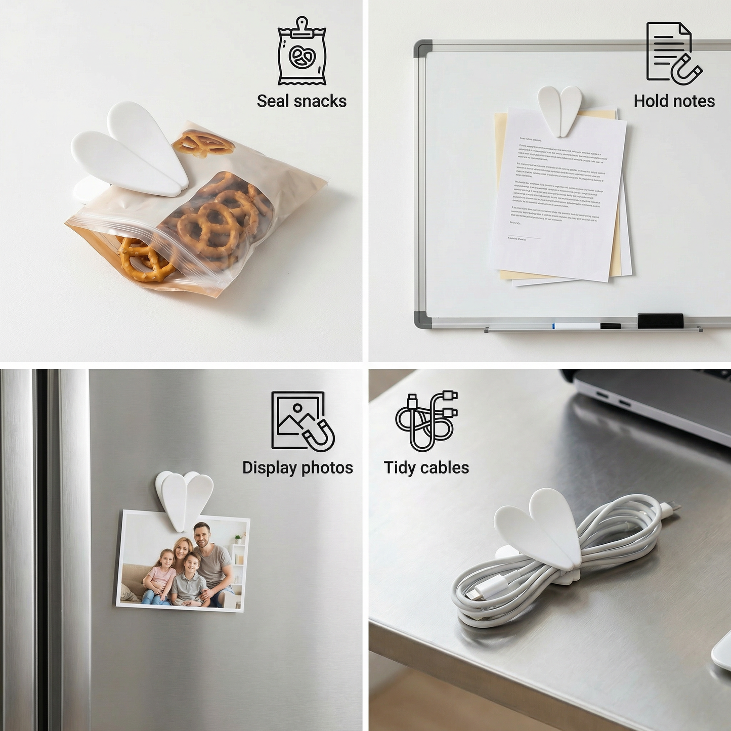 Flower Bag Sealing Clip – For Snacks & Food Storage (4-Pack)