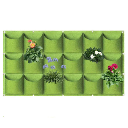 Wall-Mounted Felt Garden Planter – 3D Non-Woven Vertical Hanging Plant Bag