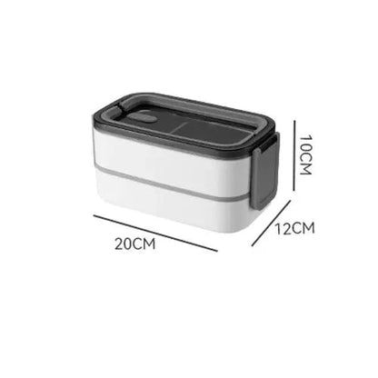 2-Layer Stainless Steel Bento Box with Airtight Lid