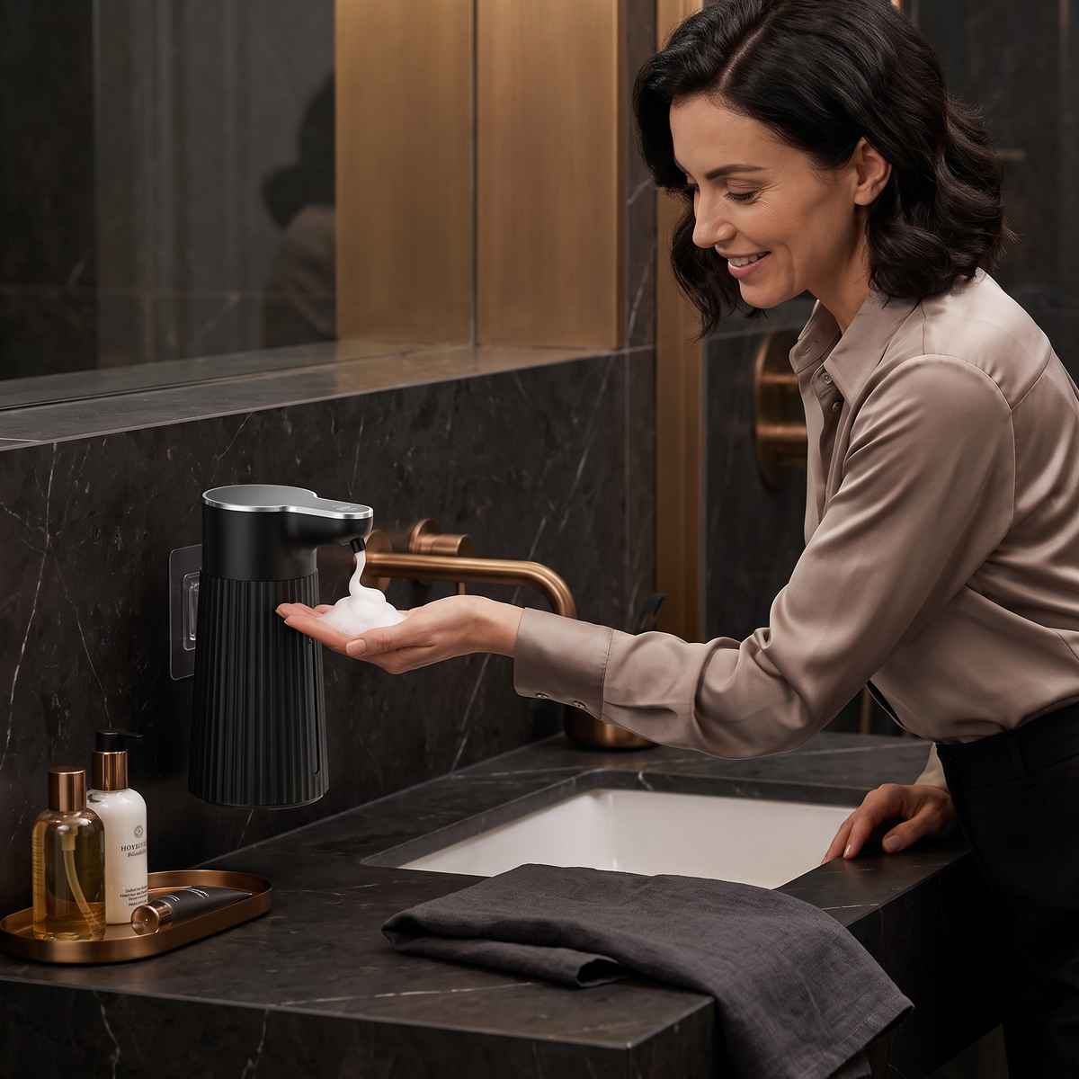 Touchless Automatic Sensor Soap Dispenser with Adjustable Dispensing Levels