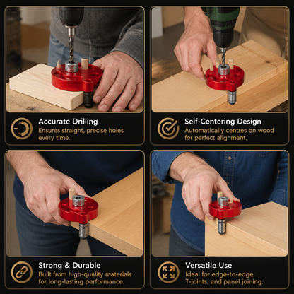 Self-Centering Doweling Jig – Precision Drill Guide