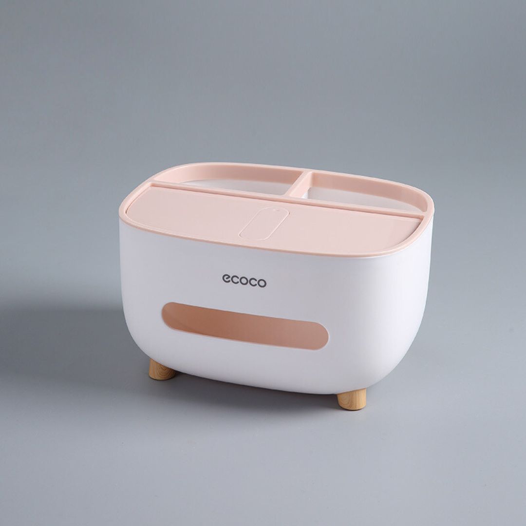 Multi-Functional 4-in-1 Tissue Box Organizer