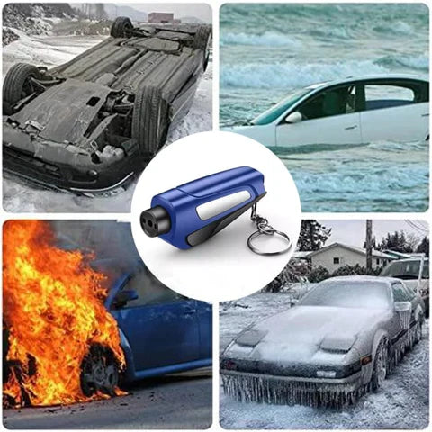 Portable Emergency Car Hammer with Seatbelt Cutter - Compact Safety Rescue Tool for Escape