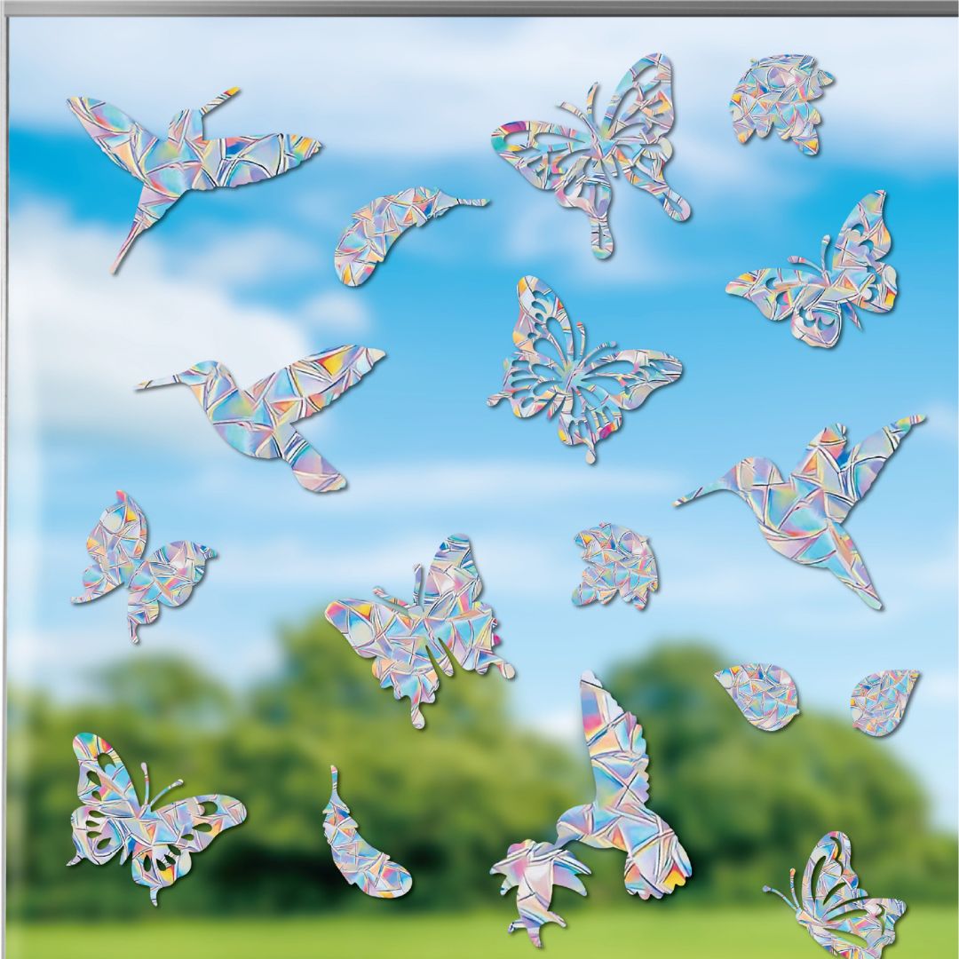 Rainbow Snowflake Window Decals