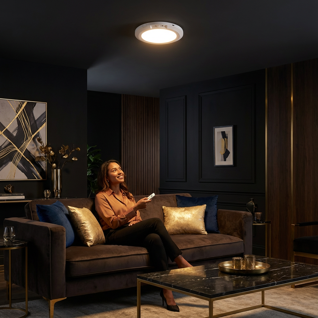 Dimmable rechargeable ceiling light with motion sensor – magnetic & wireless