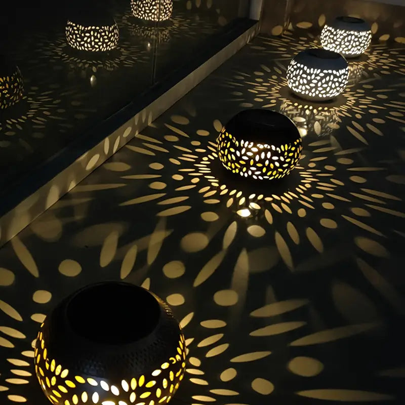 Solar Dotted Garden Lamp - Decorative Outdoor Lighting For Patios And Garden Spaces