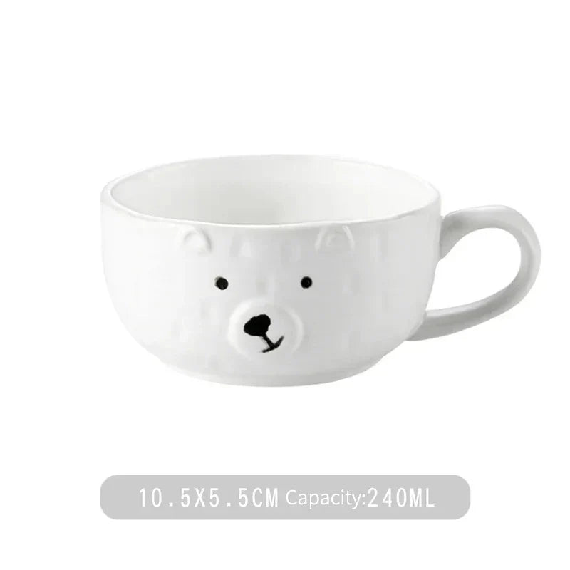 Polar Bear Bowl and Mug Set – Cute Ceramic Tableware