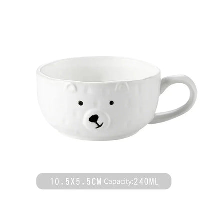 Polar Bear Bowl and Mug Set – Cute Ceramic Tableware