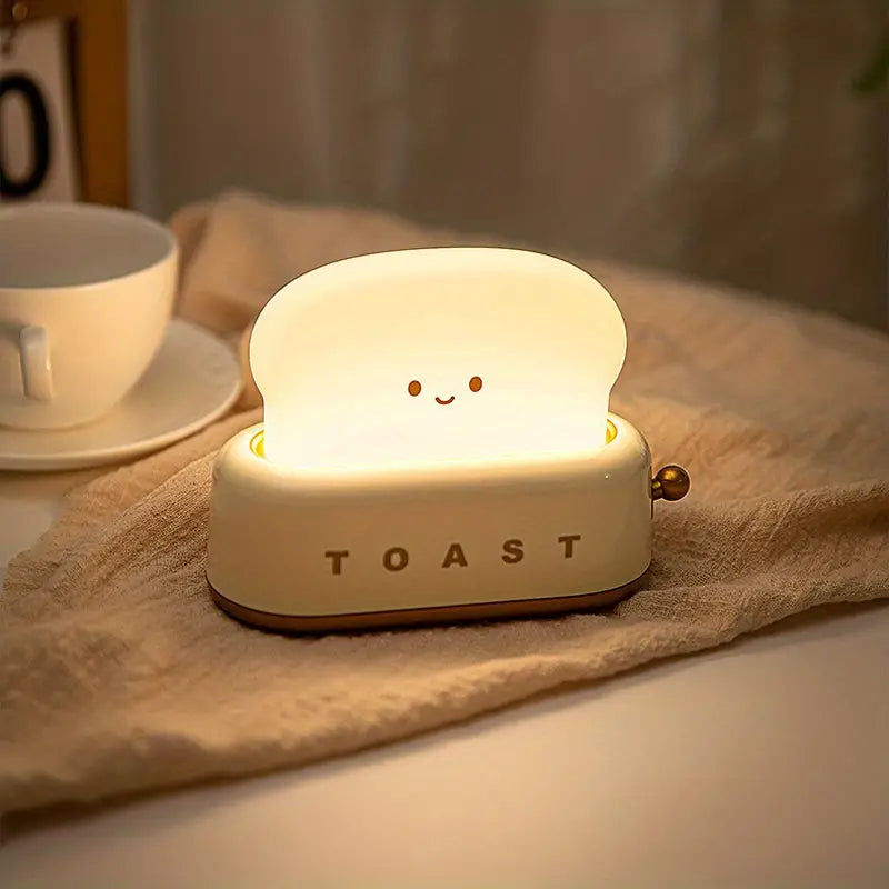 Cozy Glow - Kawaii Toast LED Night Light For Bedroom Ambience
