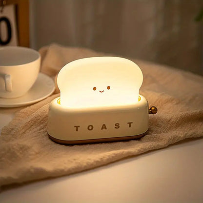 Cozy Glow - Kawaii Toast LED Night Light For Bedroom Ambience