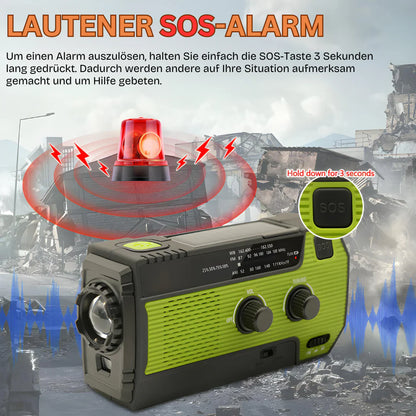 Solar Powered Emergency Radio - 5 Power Sources for Reliable Use