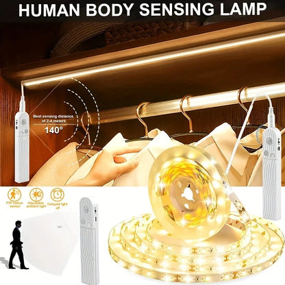 Flexible LED Light Strip with Remote – 2 Meter Decorative Lighting for Shelves and Cabinets