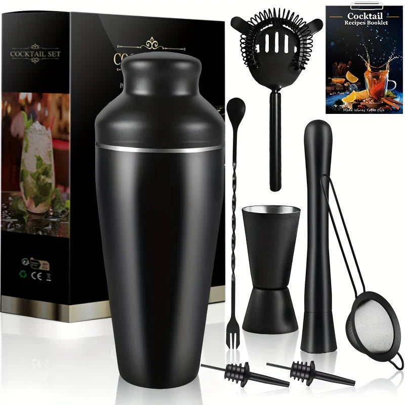 Stainless Steel Professional Cocktail Set – Complete Bartender Kit for Perfectly Crafted Drinks