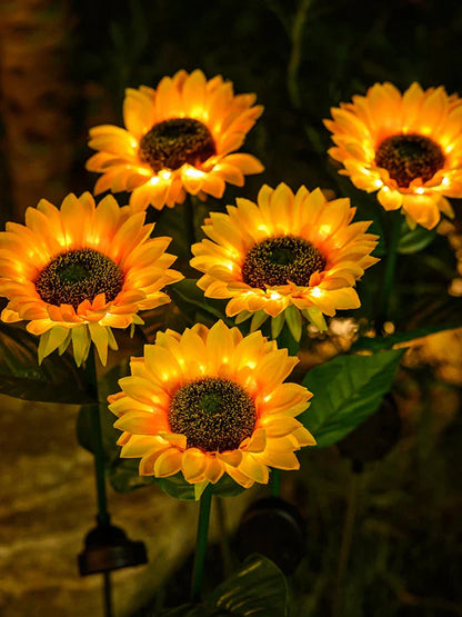 Waterproof Solar Sunflower Garden Light – Outdoor Patio Decoration with LED