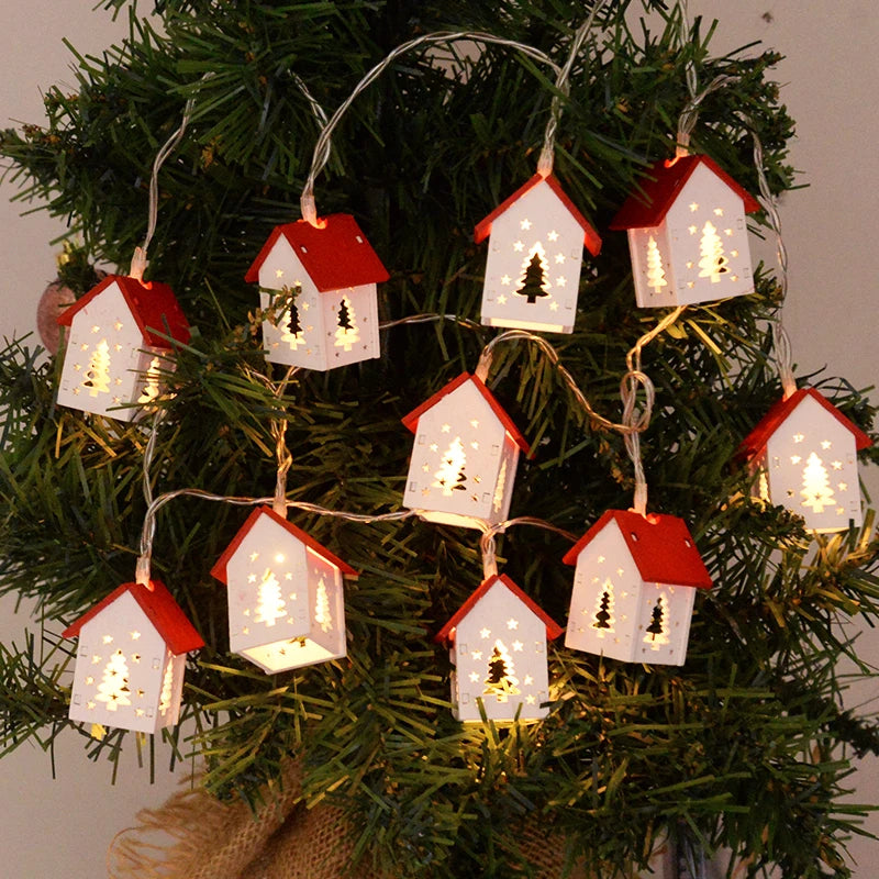 LED Christmas Wooden Houses With Festive Lighting – Holiday Decorations For Your Home