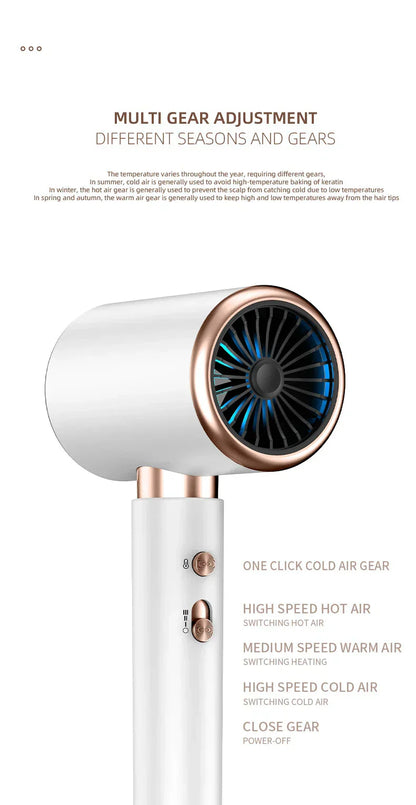 Professional 2400W Ionic Hair Dryer With Hot & Cold Air Function