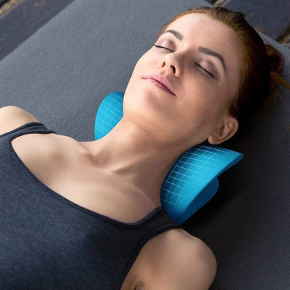 Neck and Shoulder Relief Stretcher – Cervical Traction Pillow for Spinal Alignment and Massage