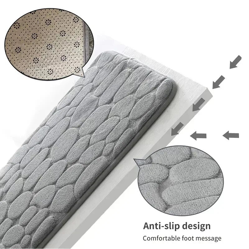 Non-Slip Memory Foam Bath Mat – Soft Absorbent for Bathroom