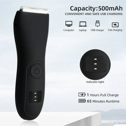 Rechargeable Body Hair Trimmer for Men & Women with Bikini Line Attachment