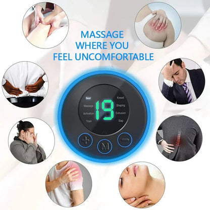 Wireless TENS Pulse Massager | Portable Pain Relief with Remote Control & Gel Pads