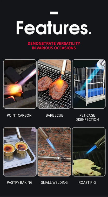 Portable Butane Torch Lighter – Ideal for BBQ, Camping & Kitchen Use