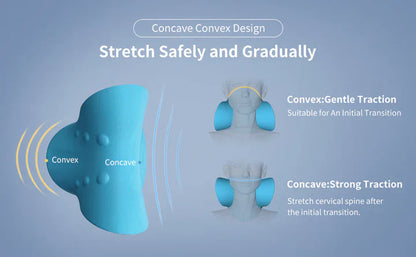 Neck and Shoulder Relief Stretcher – Cervical Traction Pillow for Spinal Alignment and Massage