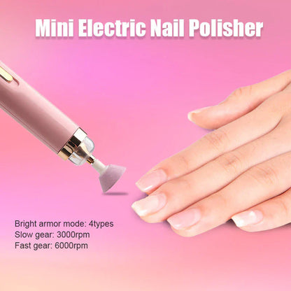 5-in-1 Rechargeable Electric Nail File – Portable Manicure & Pedicure Tool with LED Light