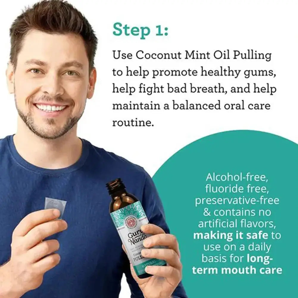 CocoMint Oral Health Oil - 7 Essential Oils & Vitamins for Freshness and Care