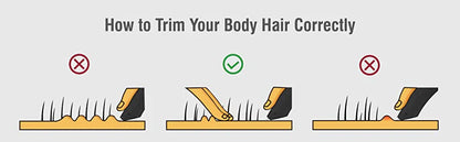 Rechargeable Body Hair Trimmer for Men & Women with Bikini Line Attachment