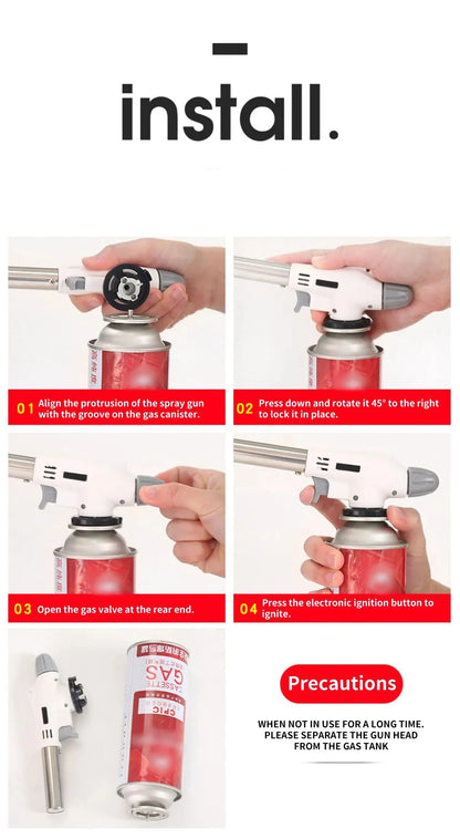 Portable Butane Torch Lighter – Ideal for BBQ, Camping & Kitchen Use